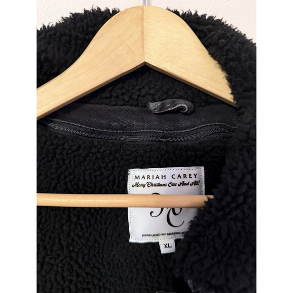 Mariah Carey Denim Sherpa Jacket XL Merry Christmas One and All Official - Picture 4 of 5